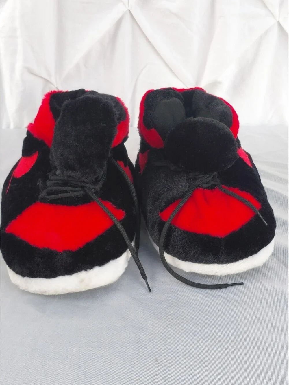 Jordan Bred Black Red Style Soft House Slippers  Sz 36–44